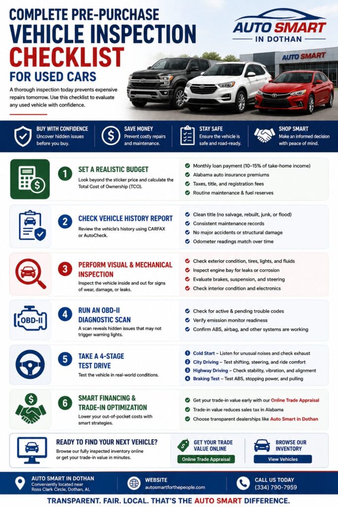 Complete Pre-Purchase Vehicle Inspection Checklist for Used Cars