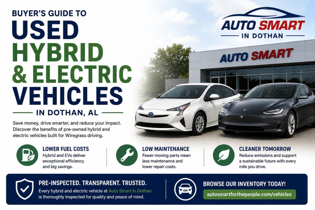 Buyer's Guide to Used Hybrid and Electric Vehicles in Dothan, AL